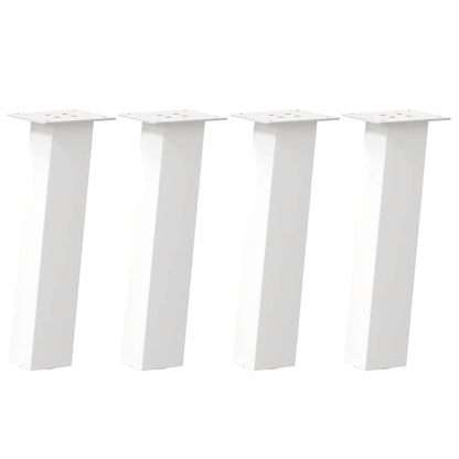 vidaXL Coffee Table Legs 4 pcs White 42 cm Steel 2