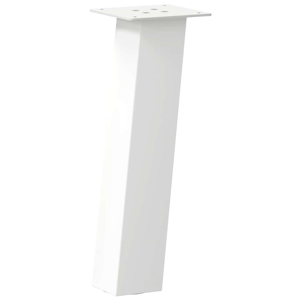 vidaXL Coffee Table Legs 4 pcs White 42 cm Steel 4