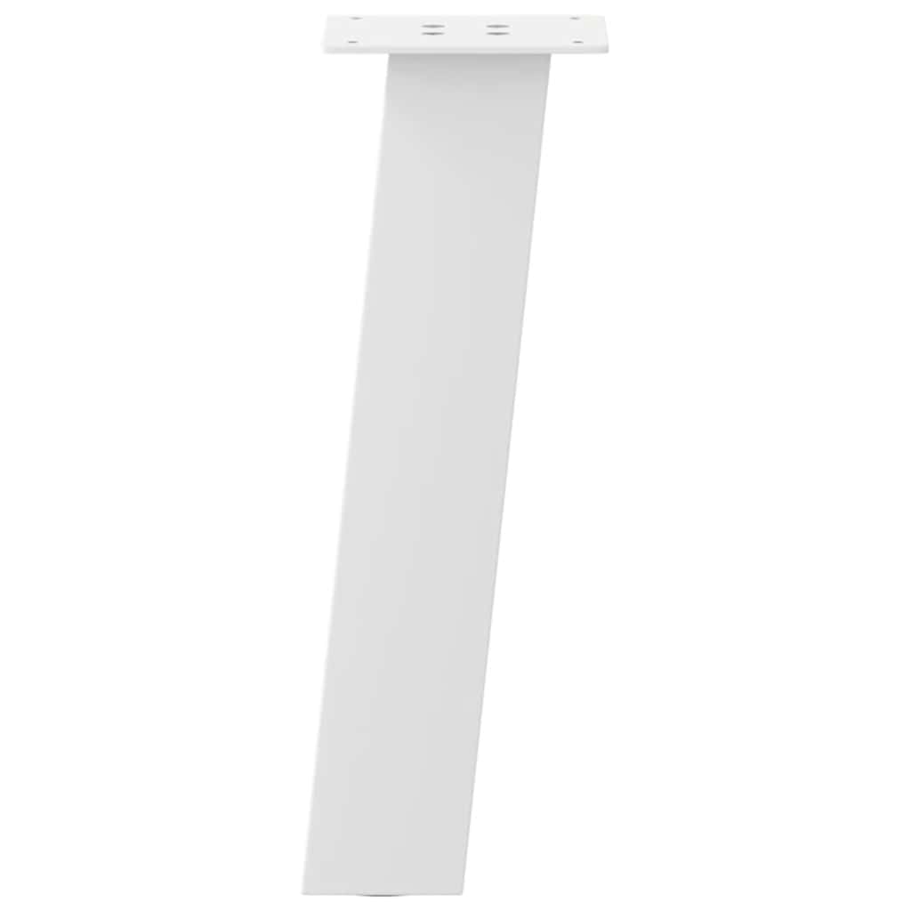 vidaXL Coffee Table Legs 4 pcs White 42 cm Steel 5