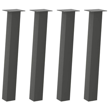 vidaXL Console Table Legs 4 pcs Anthracite 72 cm Steel 2