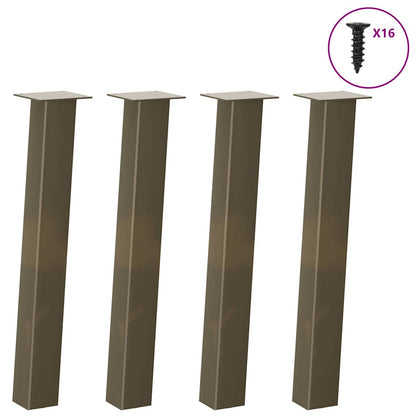 vidaXL Console Table Legs 4 pcs Natural Steel 72 cm Steel 1