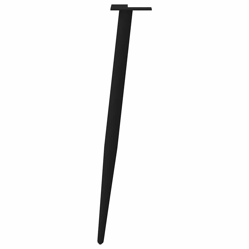 vidaXL Console Table Legs Conical Shape 4 pcs Black 72-73 cm Steel 5