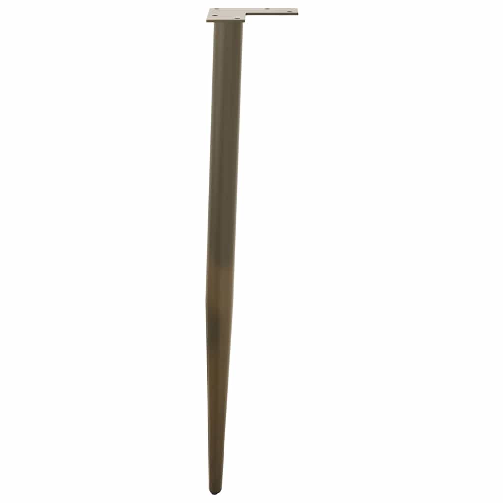 vidaXL Console Table Legs Conical Shape 4 pcs Natural Steel 72-73 cm Steel 6