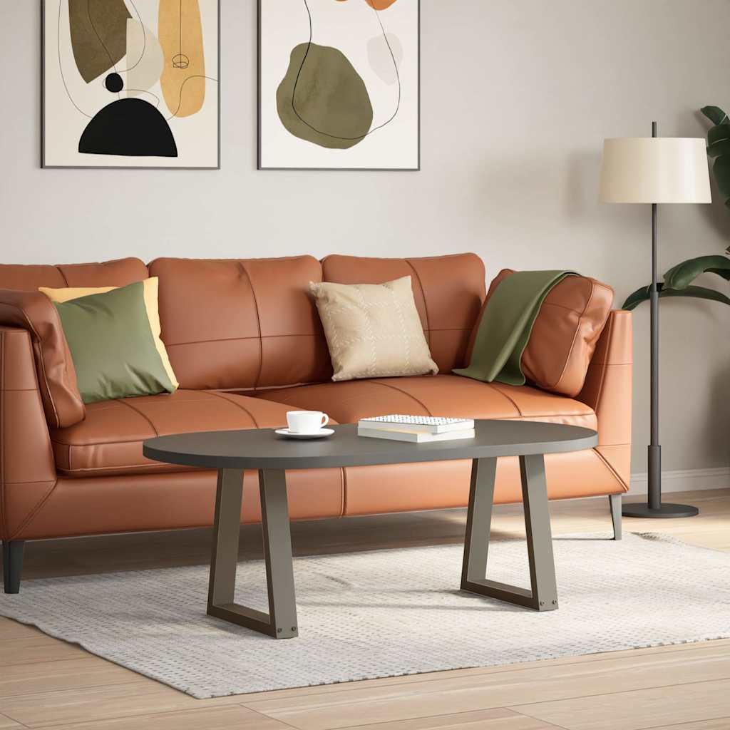 vidaXL Coffee Table Legs V-Shape 2 pcs Natural Steel 38x(42-43.3) cm Steel 2