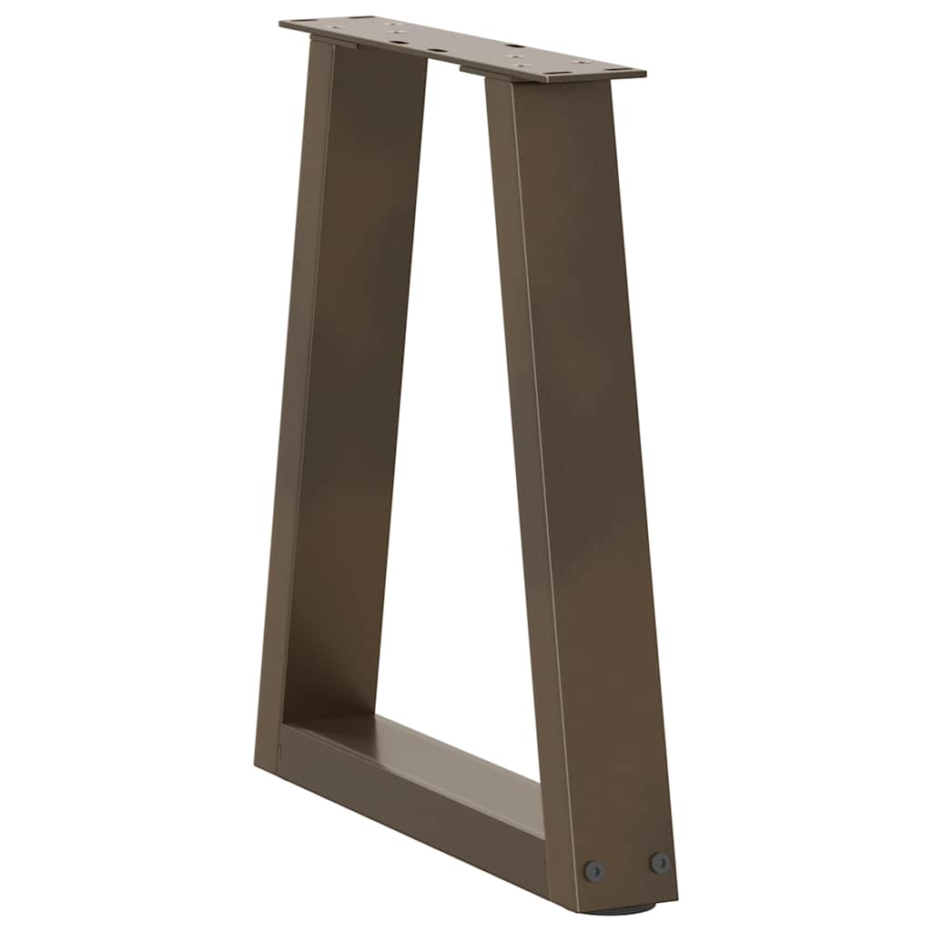 vidaXL Coffee Table Legs V-Shape 2 pcs Natural Steel 38x(42-43.3) cm Steel 4