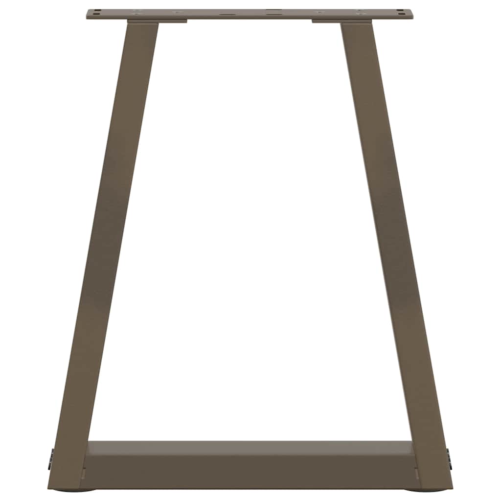 vidaXL Coffee Table Legs V-Shape 2 pcs Natural Steel 38x(42-43.3) cm Steel 5