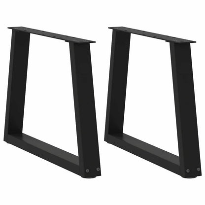 vidaXL Coffee Table Legs V-Shape 2 pcs Black 50x(42-43.3) cm Steel 1