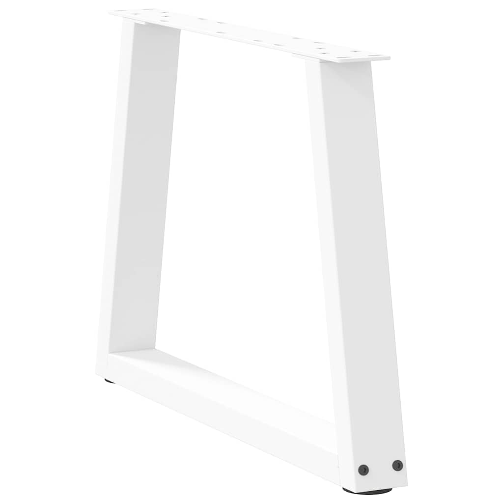 vidaXL Coffee Table Legs V-Shape 2 pcs White 50x(42-43.3) cm Steel 4