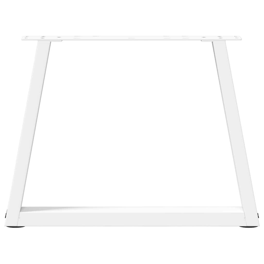 vidaXL Coffee Table Legs V-Shape 2 pcs White 50x(42-43.3) cm Steel 5