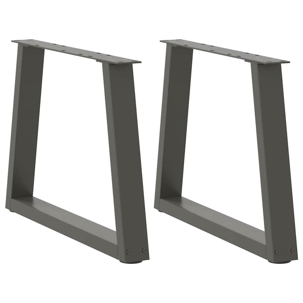 vidaXL Coffee Table Legs V-Shape 2 pcs Anthracite 50x(42-43.3) cm Steel 1