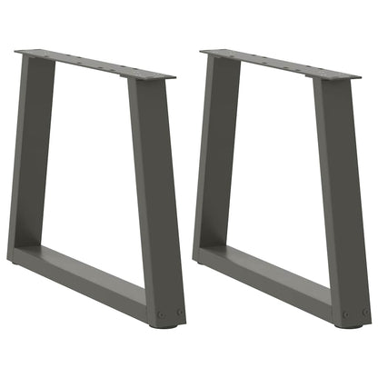 vidaXL Coffee Table Legs V-Shape 2 pcs Anthracite 50x(42-43.3) cm Steel 1