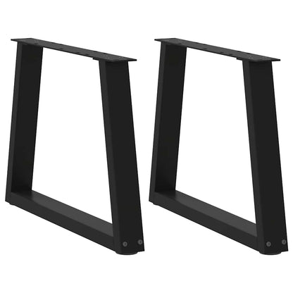 vidaXL Coffee Table Legs V-Shape 2 pcs Black 60x(42-43,3) cm Steel 2