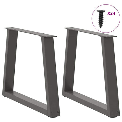 vidaXL Coffee Table Legs V-Shape 2 pcs Anthracite 60x(42-43.3) cm Steel 3
