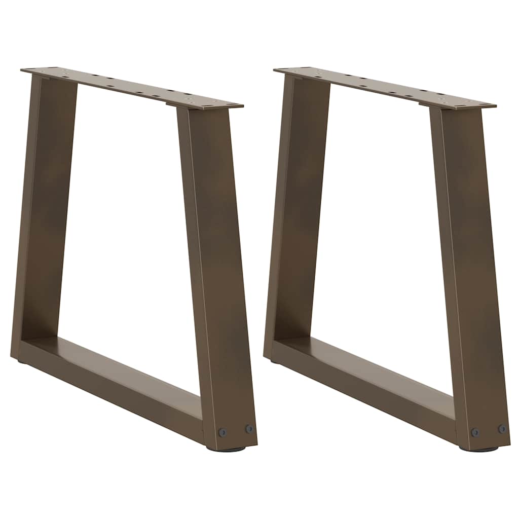 vidaXL Coffee Table Legs V-Shape 2 pcs Natural Steel 60x(42-43.3) cm Steel 1