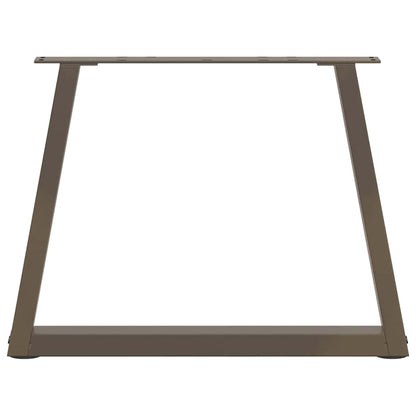 vidaXL Coffee Table Legs V-Shape 2 pcs Natural Steel 60x(42-43.3) cm Steel 5