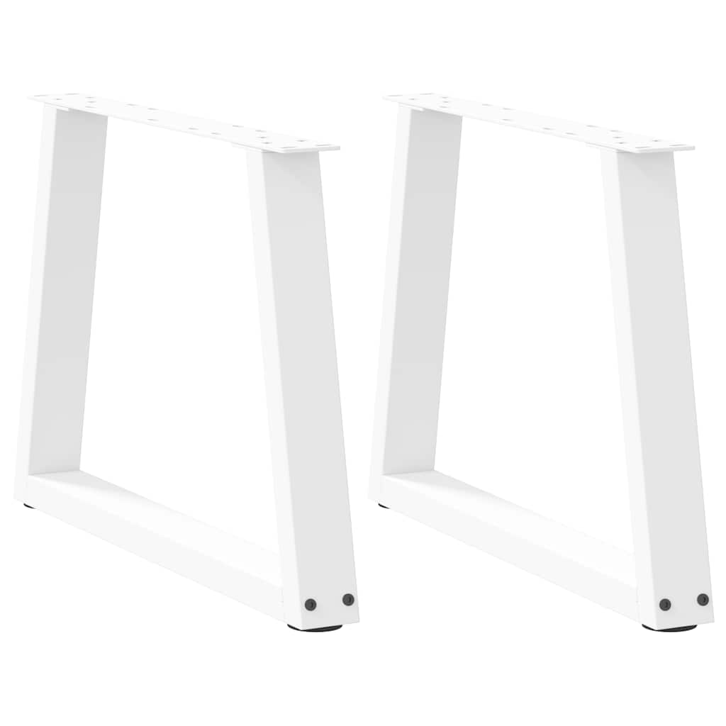 vidaXL Coffee Table Legs V-Shape 2 pcs White 70x(42-43.3) cm Steel 1