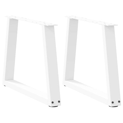 vidaXL Coffee Table Legs V-Shape 2 pcs White 70x(42-43.3) cm Steel 1