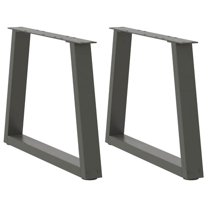 vidaXL Coffee Table Legs V-Shape 2 pcs Anthracite 70x(42-43.3) cm Steel 1