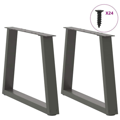 vidaXL Coffee Table Legs V-Shape 2 pcs Anthracite 70x(42-43.3) cm Steel 3