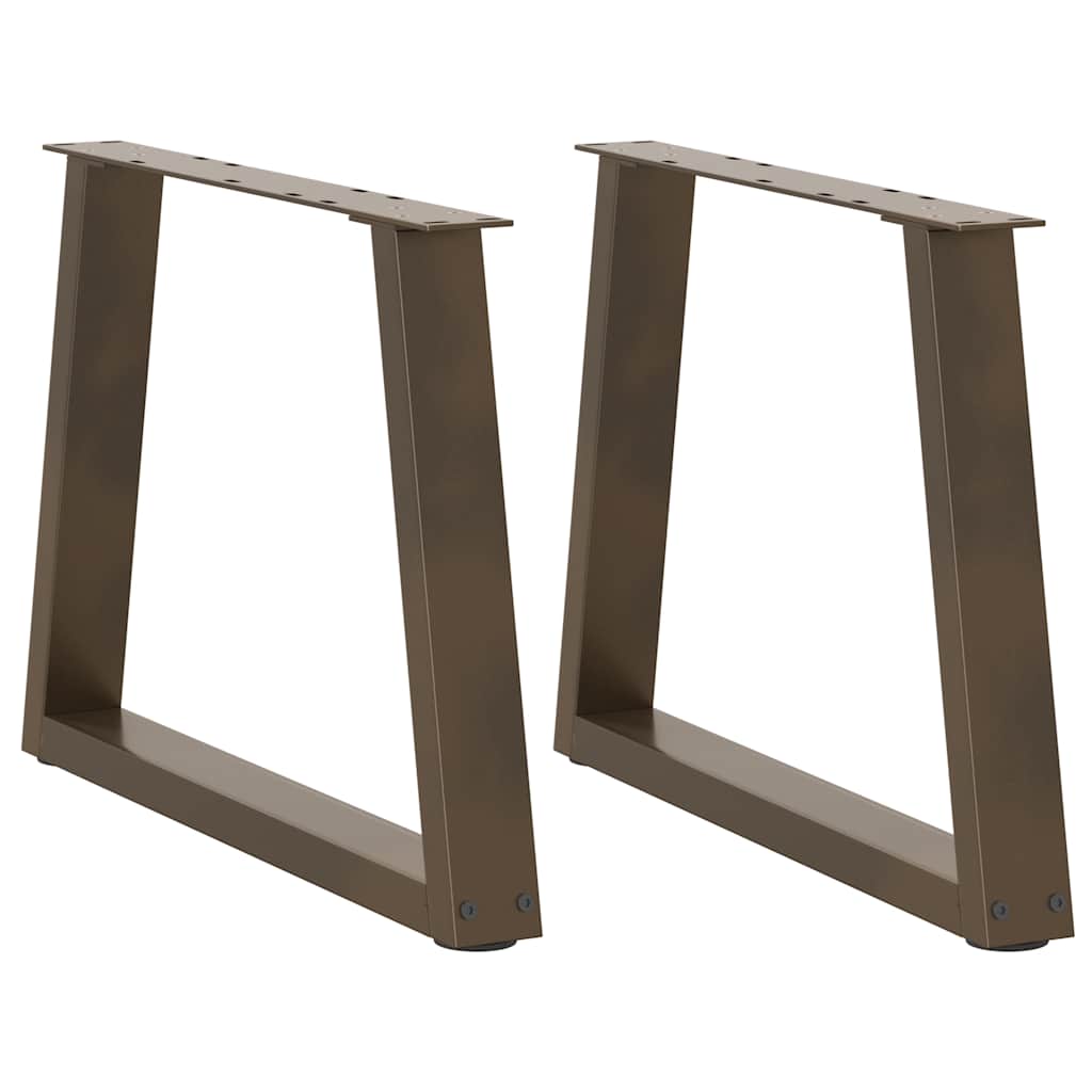 vidaXL Coffee Table Legs V-Shape 2 pcs Natural Steel 70x(42-43.3) cm Steel 1