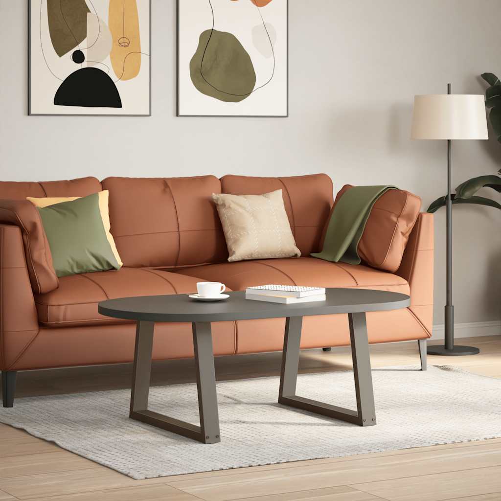 vidaXL Coffee Table Legs V-Shape 2 pcs Natural Steel 70x(42-43.3) cm Steel 2