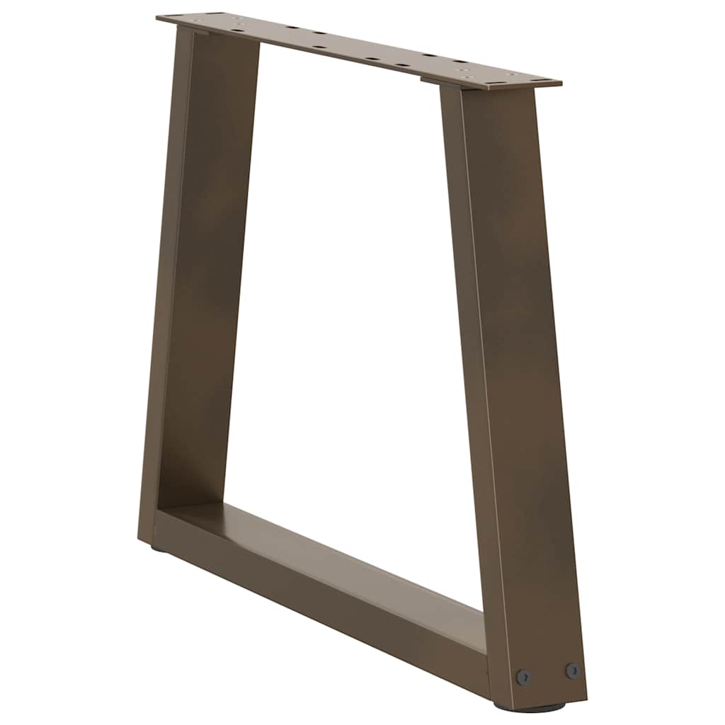 vidaXL Coffee Table Legs V-Shape 2 pcs Natural Steel 70x(42-43.3) cm Steel 4