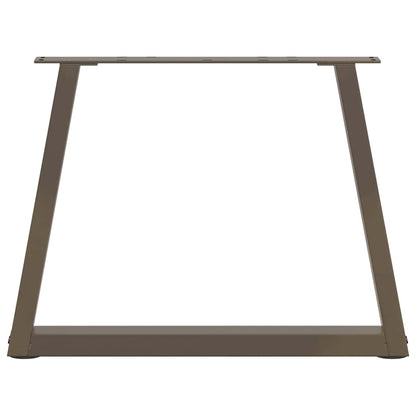 vidaXL Coffee Table Legs V-Shape 2 pcs Natural Steel 70x(42-43.3) cm Steel 5