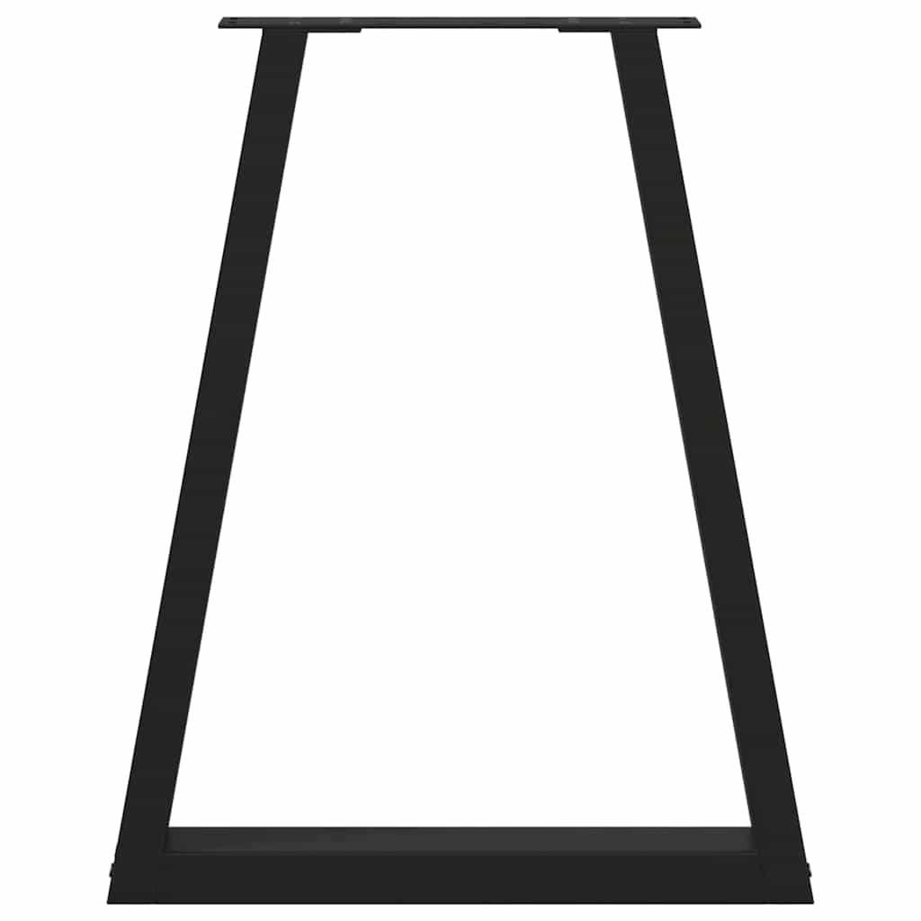 vidaXL Dining Table Legs V-Shape 2 pcs Black 50x(72-73,3) cm Steel 5
