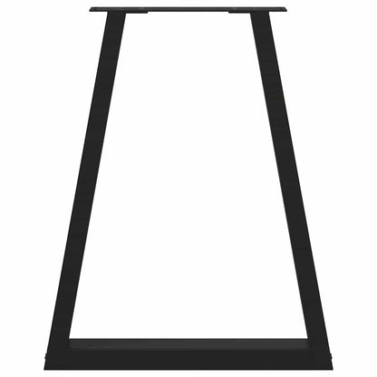 vidaXL Dining Table Legs V-Shape 2 pcs Black 50x(72-73,3) cm Steel 5