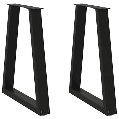 vidaXL Dining Table Legs V-Shape 2 pcs Black 60x(72-73.3) cm Steel 1
