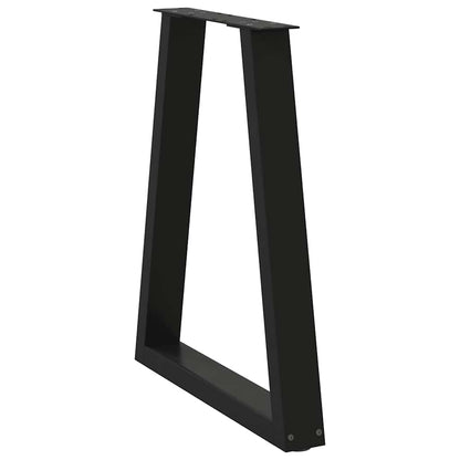 vidaXL Dining Table Legs V-Shape 2 pcs Black 60x(72-73.3) cm Steel 4