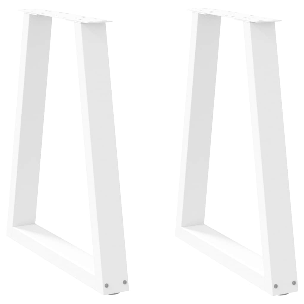 vidaXL Dining Table Legs V-Shape 2 pcs White 60x(72-73,3) cm Steel 2