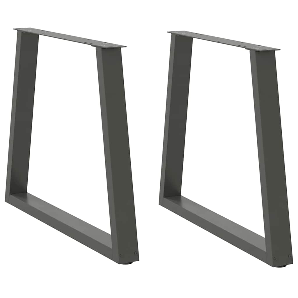 vidaXL Dining Table Legs V-Shape 2 pcs Anthracite 80x(72-73.3) cm Steel 1