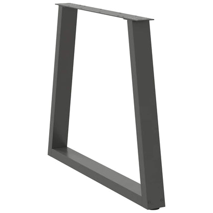 vidaXL Dining Table Legs V-Shape 2 pcs Anthracite 80x(72-73.3) cm Steel 4