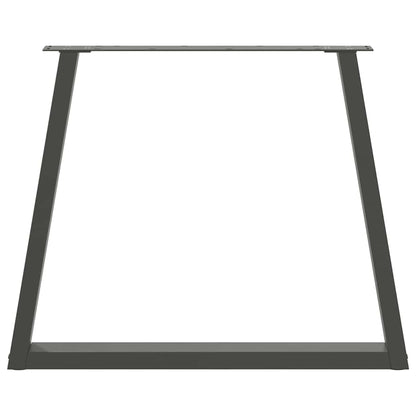 vidaXL Dining Table Legs V-Shape 2 pcs Anthracite 80x(72-73.3) cm Steel 5