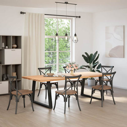 vidaXL Coffee Table Legs V-Shape 30x(30-31.3) Steel 2 Black