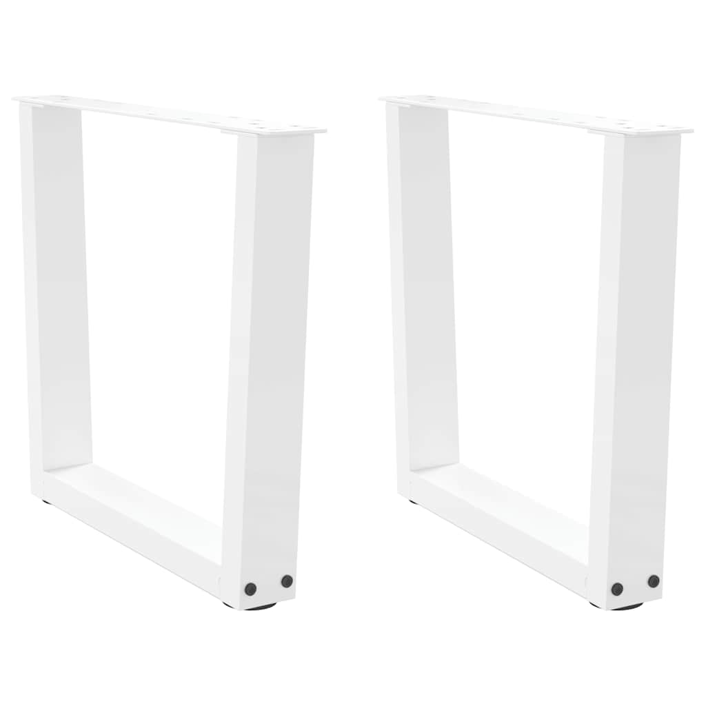 vidaXL Coffee Table Legs V-Shape 2 pcs White 50x(42-43.3) cm Steel 1