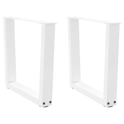 vidaXL Coffee Table Legs V-Shape 2 pcs White 50x(42-43.3) cm Steel 1