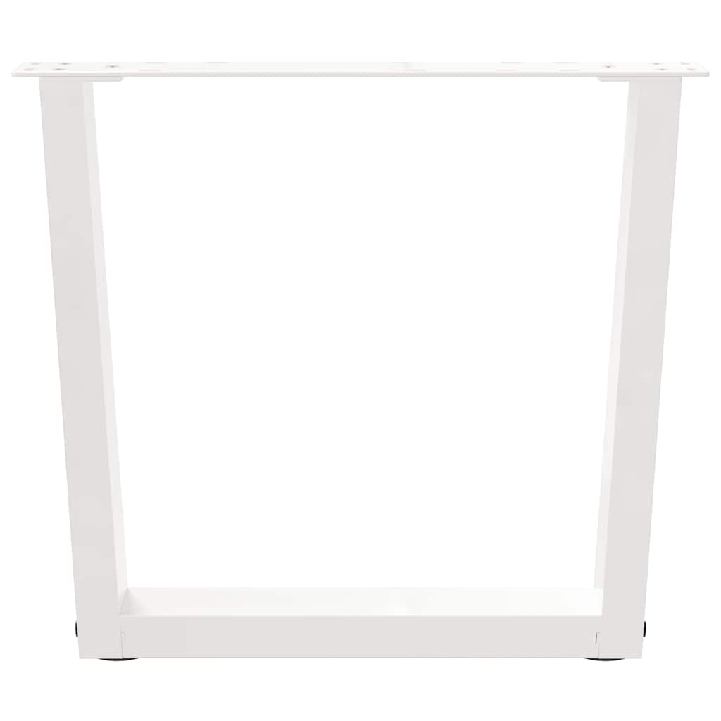 vidaXL Coffee Table Legs V-Shape 2 pcs White 50x(42-43.3) cm Steel 3