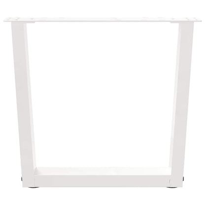 vidaXL Coffee Table Legs V-Shape 2 pcs White 50x(42-43.3) cm Steel 3