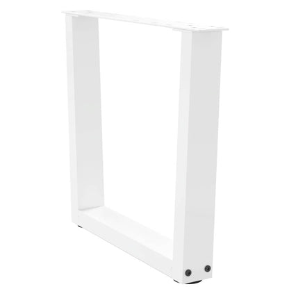 vidaXL Coffee Table Legs V-Shape 2 pcs White 50x(42-43.3) cm Steel 5