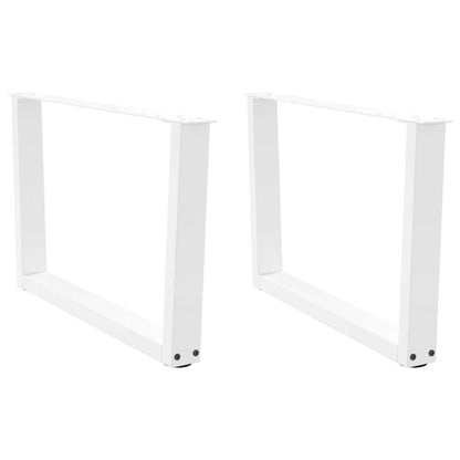 vidaXL Coffee Table Legs V-Shape 2 pcs White 70x(42-43.3) cm Steel 1