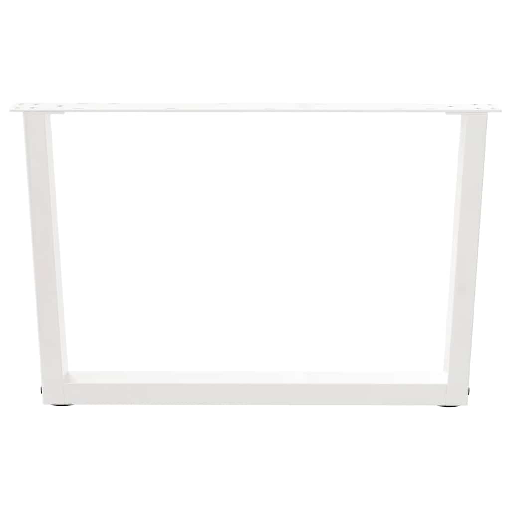 vidaXL Coffee Table Legs V-Shape 2 pcs White 70x(42-43.3) cm Steel 3