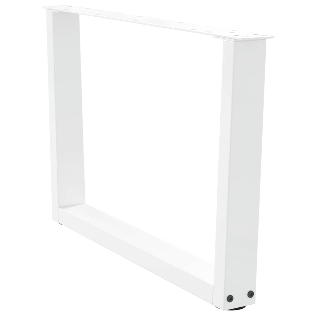 vidaXL Coffee Table Legs V-Shape 2 pcs White 70x(42-43.3) cm Steel 5