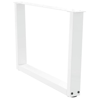 vidaXL Coffee Table Legs V-Shape 2 pcs White 70x(42-43.3) cm Steel 5