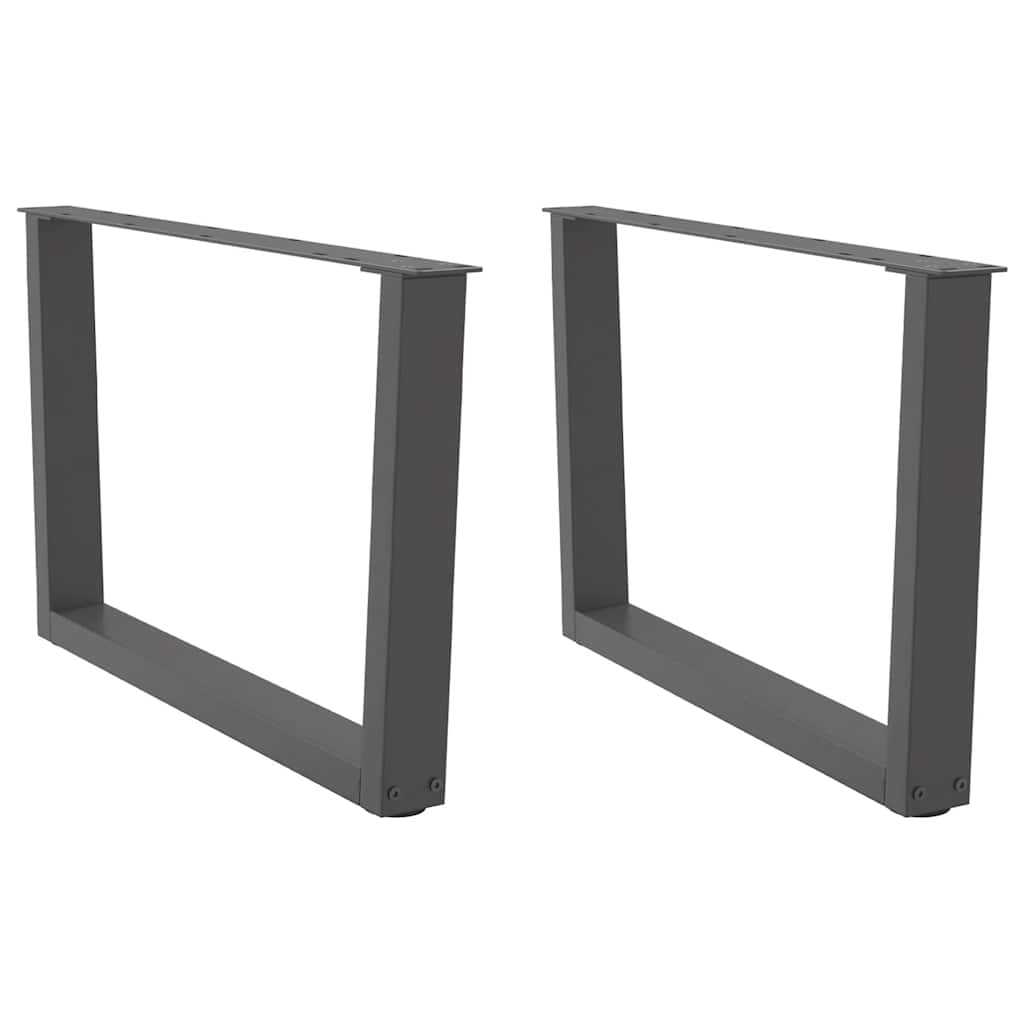 vidaXL Coffee Table Legs V-Shape 2 pcs Anthracite 70x(42-43.3) cm Steel 1