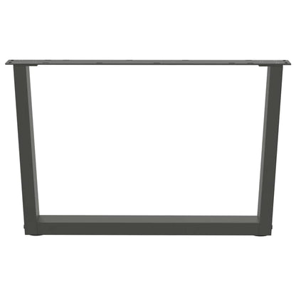 vidaXL Coffee Table Legs V-Shape 2 pcs Anthracite 70x(42-43.3) cm Steel 3