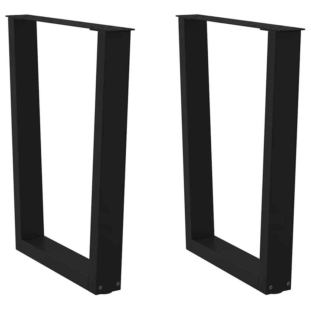 vidaXL Dining Table Legs V-Shape 2 pcs Black 60x(72-73.3) cm Steel 1