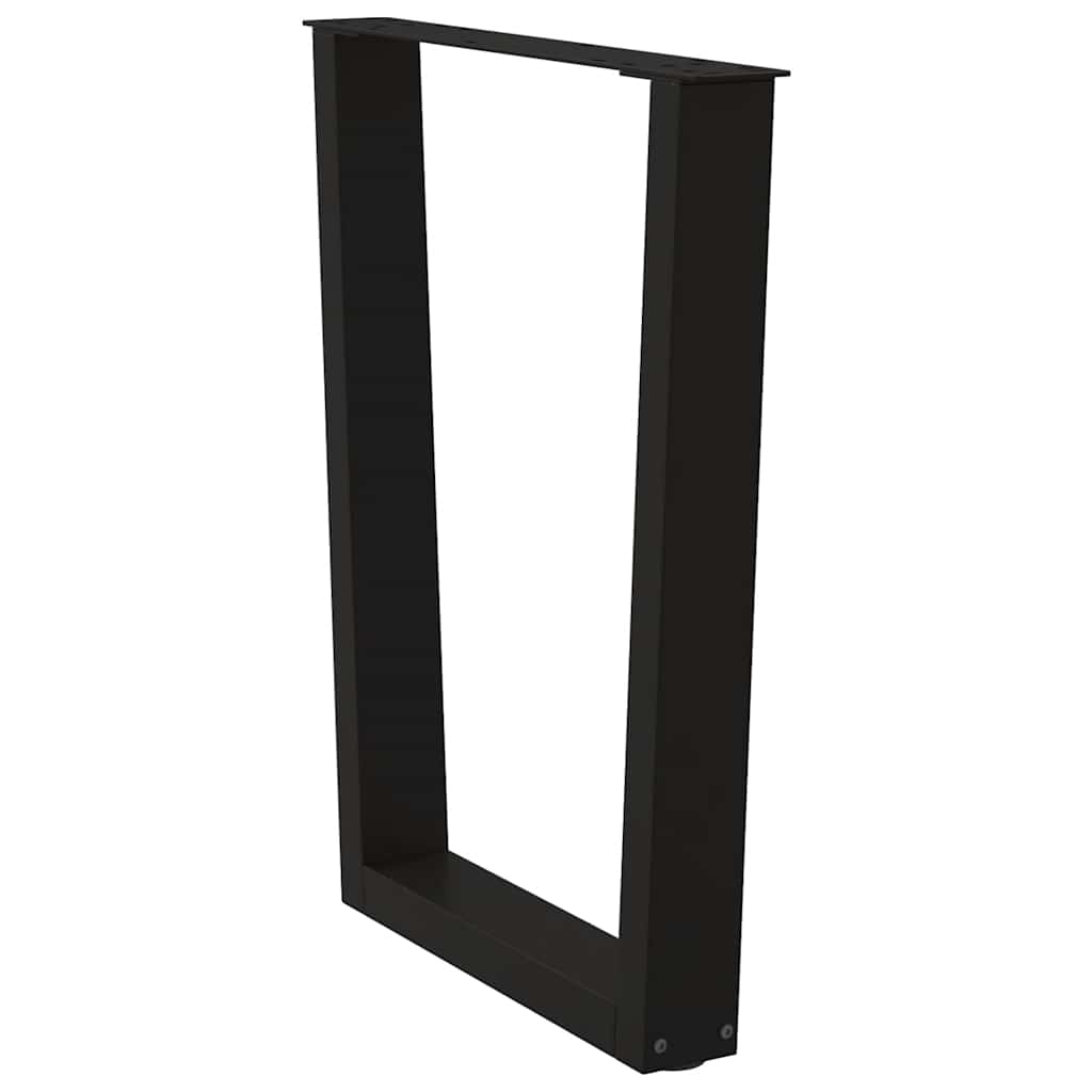 vidaXL Dining Table Legs V-Shape 2 pcs Black 60x(72-73.3) cm Steel 4