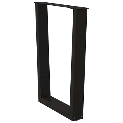 vidaXL Dining Table Legs V-Shape 2 pcs Black 60x(72-73.3) cm Steel 4